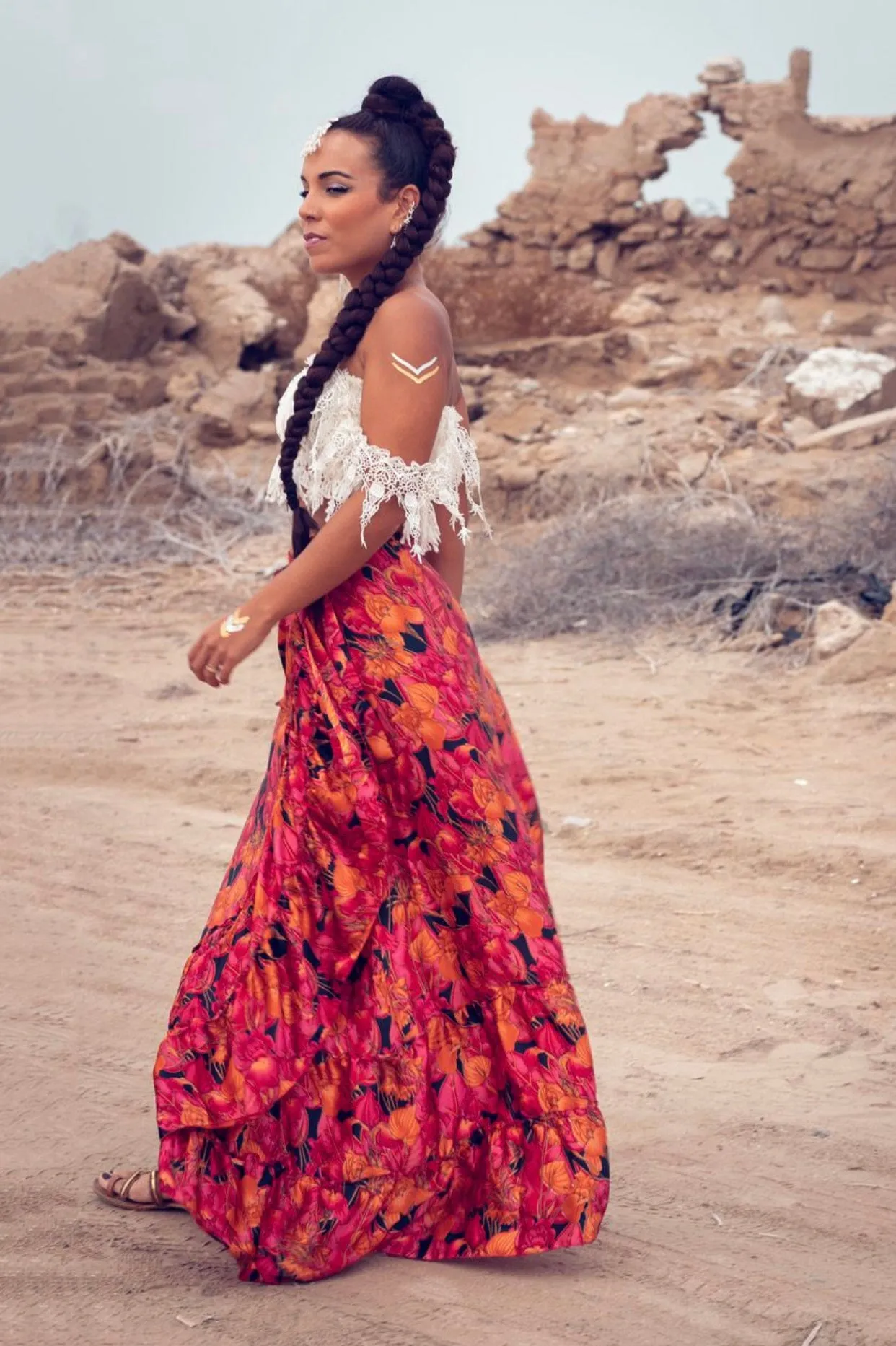 Sunset wrap skirt