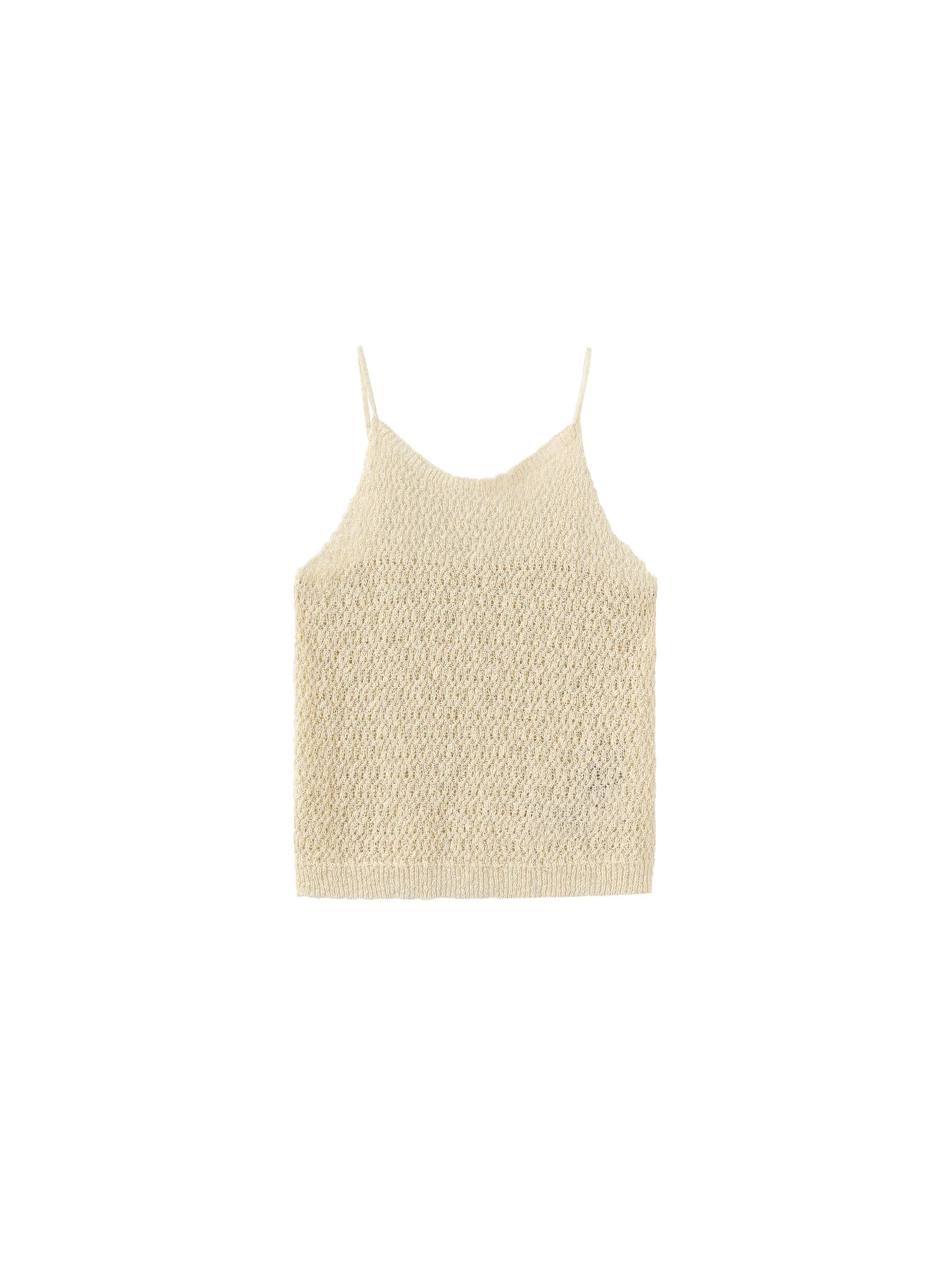 Thin Strap Ribbed Knit Vest