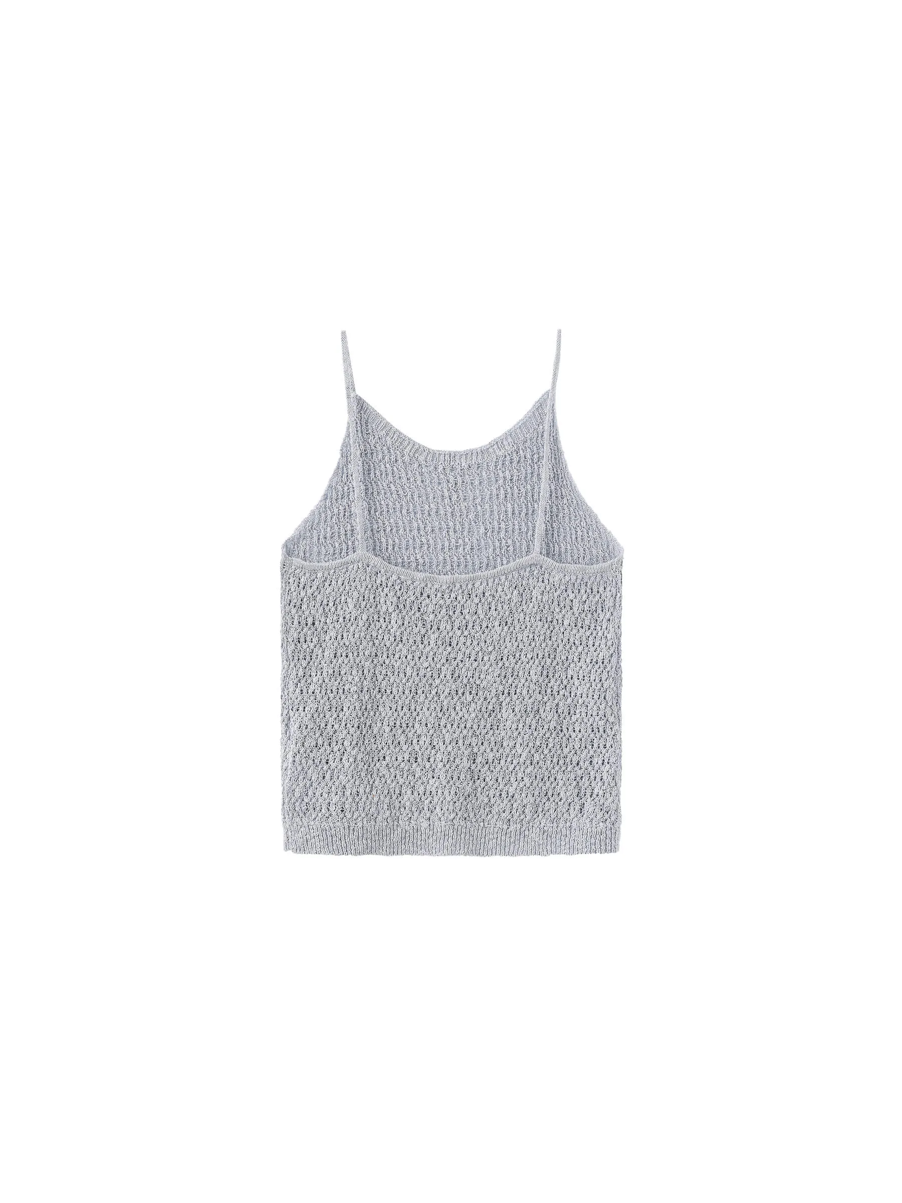 Thin Strap Ribbed Knit Vest