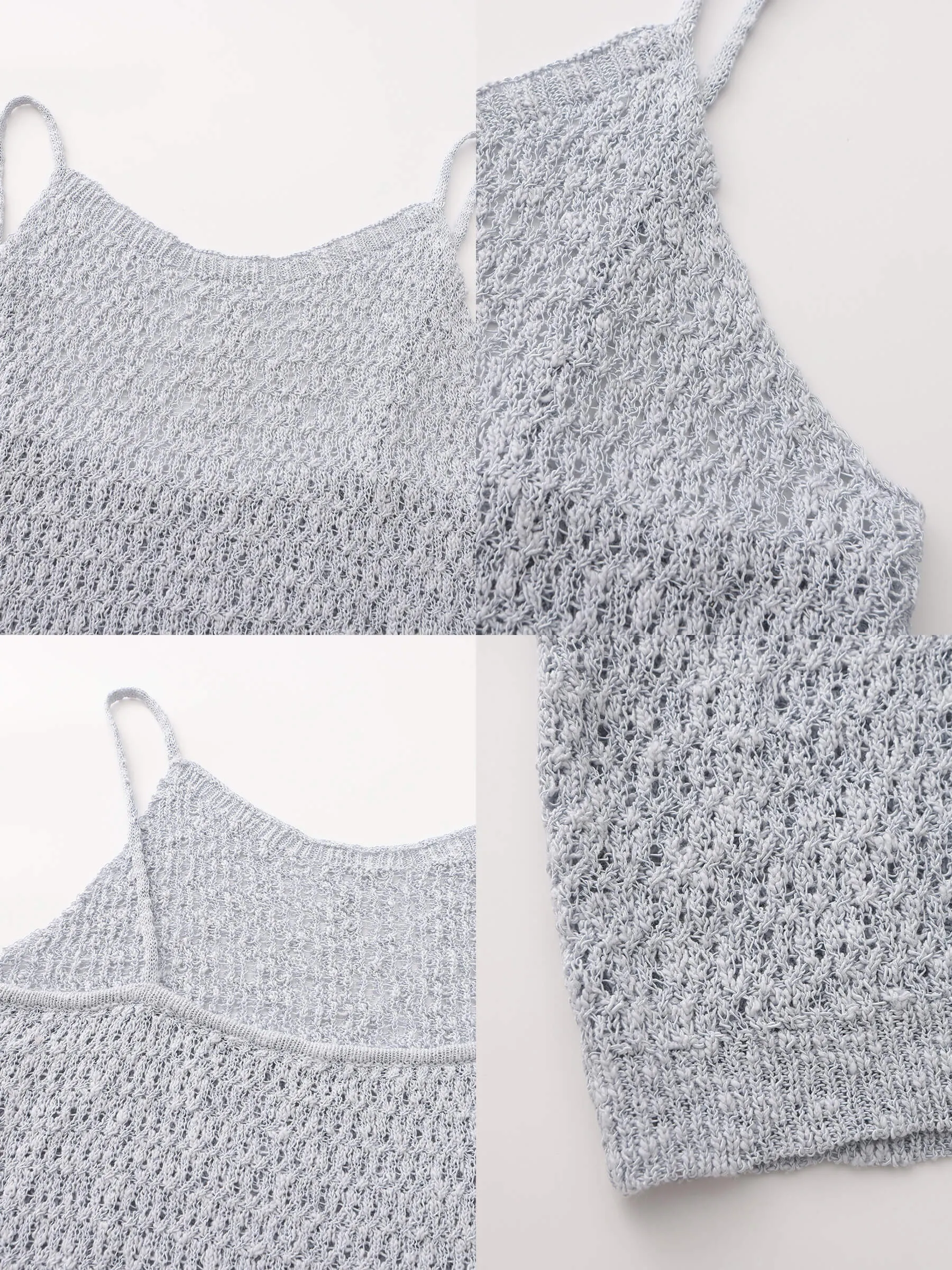 Thin Strap Ribbed Knit Vest