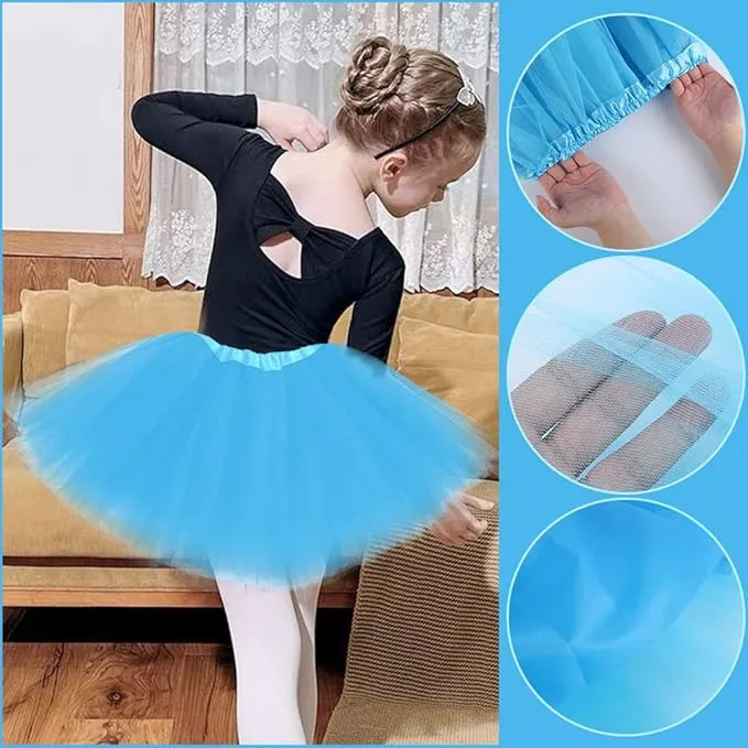 Tutu Skirt, Layered Tulle Dance Skirts for Kids Girls Dance Birthday Princess Party