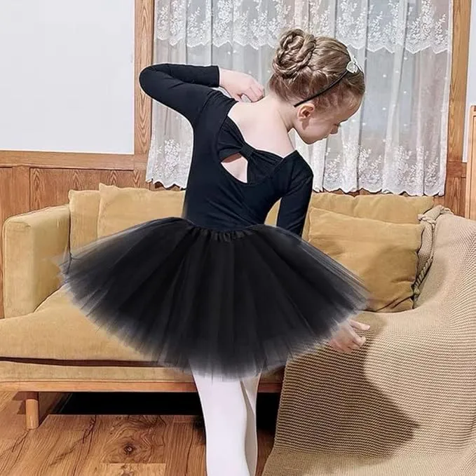 Tutu Skirt, Layered Tulle Dance Skirts for Kids Girls Dance Birthday Princess Party