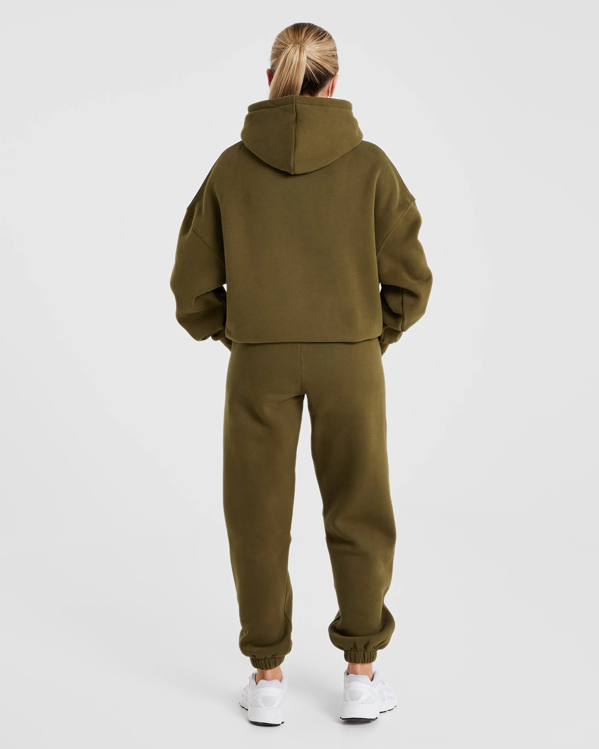 Varsity Oversized Joggers - Khaki