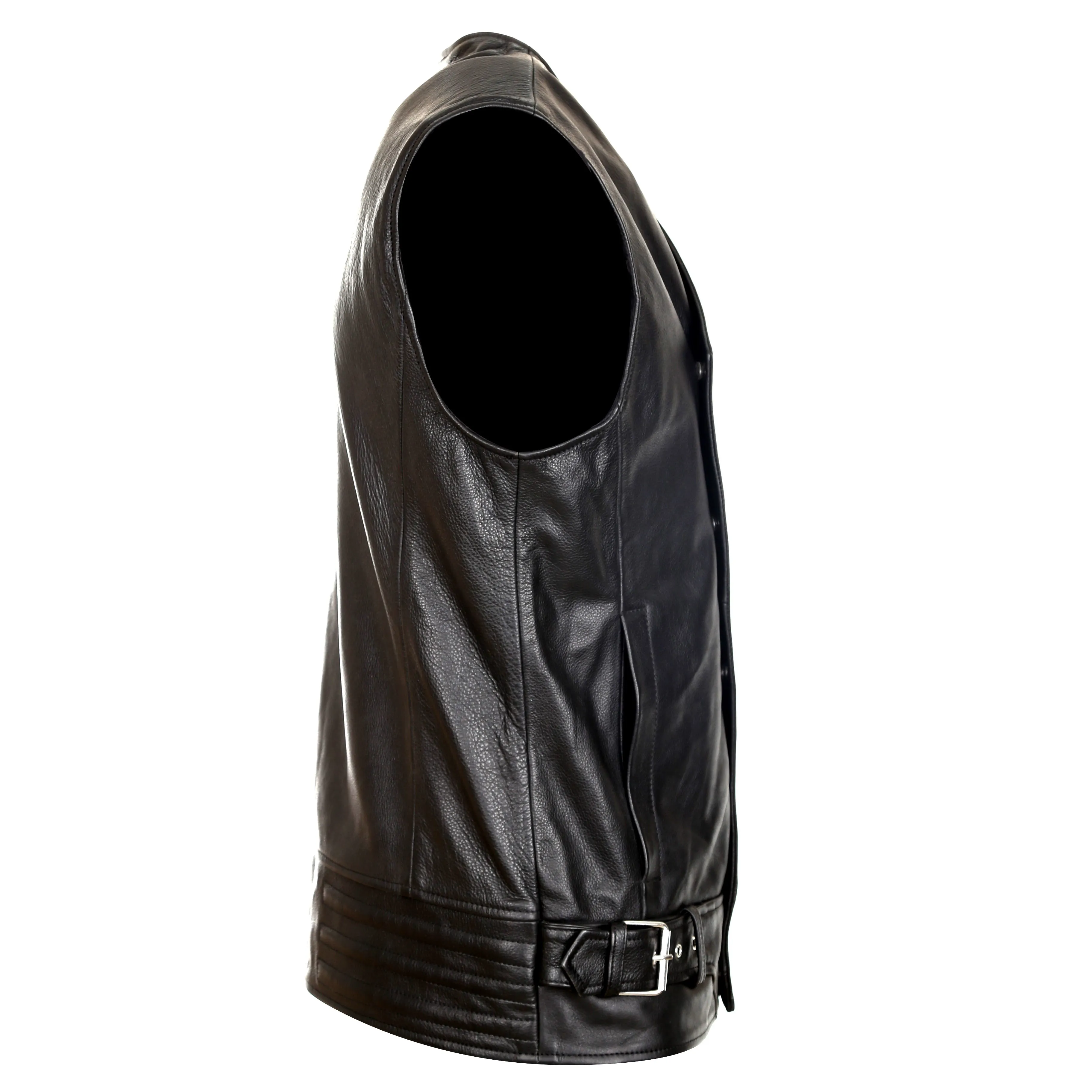 Veteran Men's Motorcycle Leather Vest