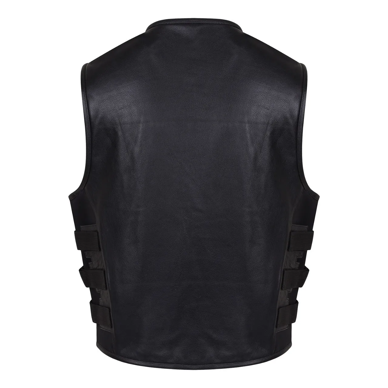 VL904S Vance Leather Men's Basic Leather Tactical Style Vest