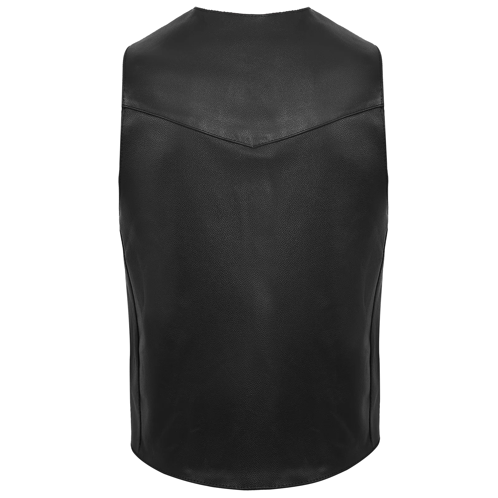 VL921S Standard Leather Men's Plain Side Vest Conceal Carry Pockets & Single Seam Back