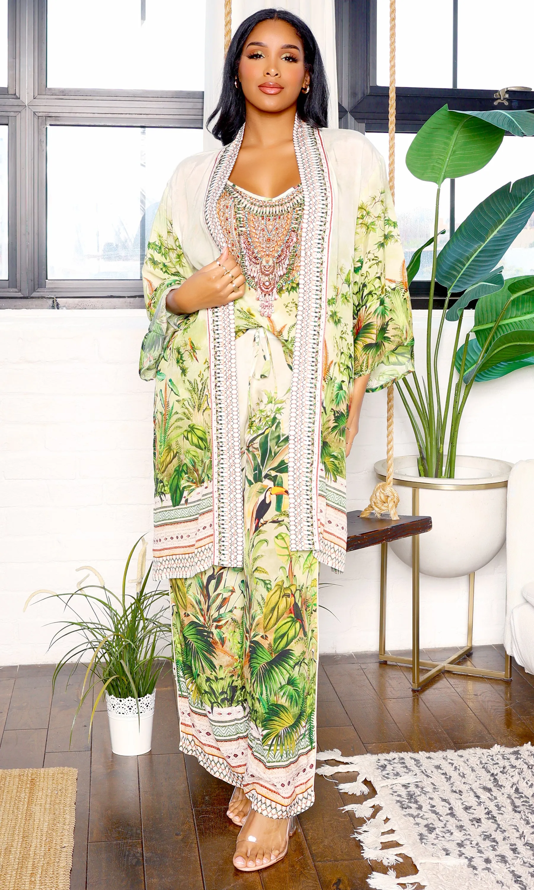 Whispering Winds | Silk Kimono - Multi