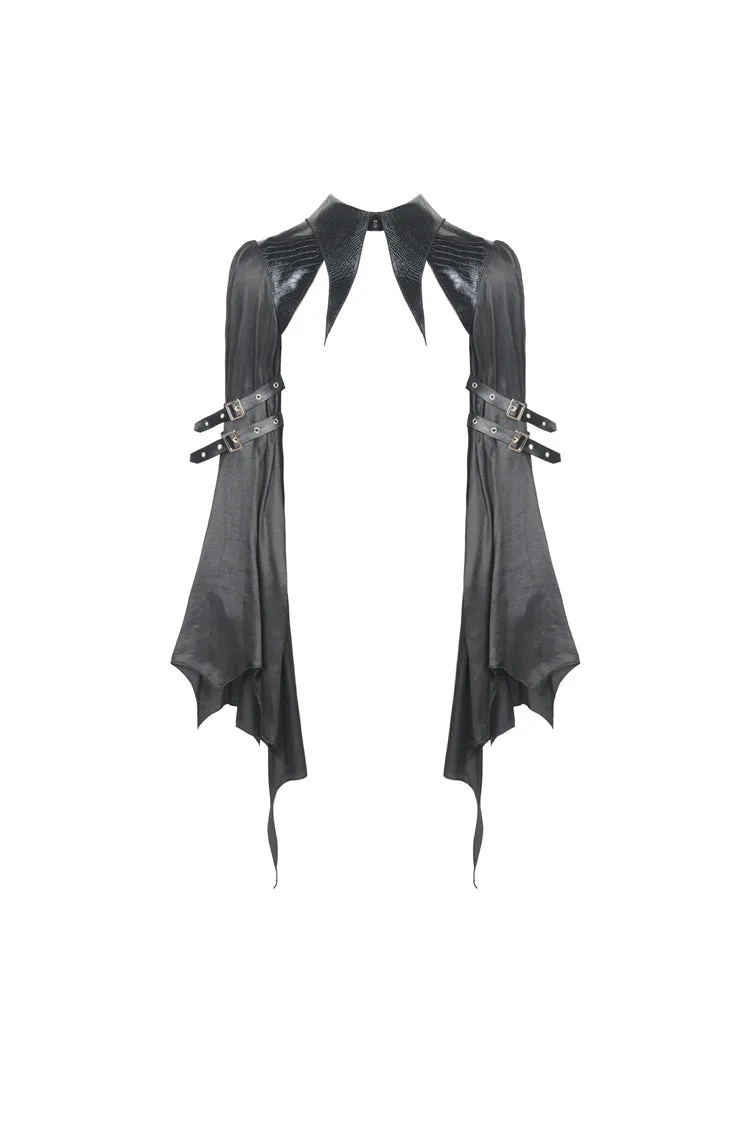 Women's devil crackle neck long sleeves cape BW087