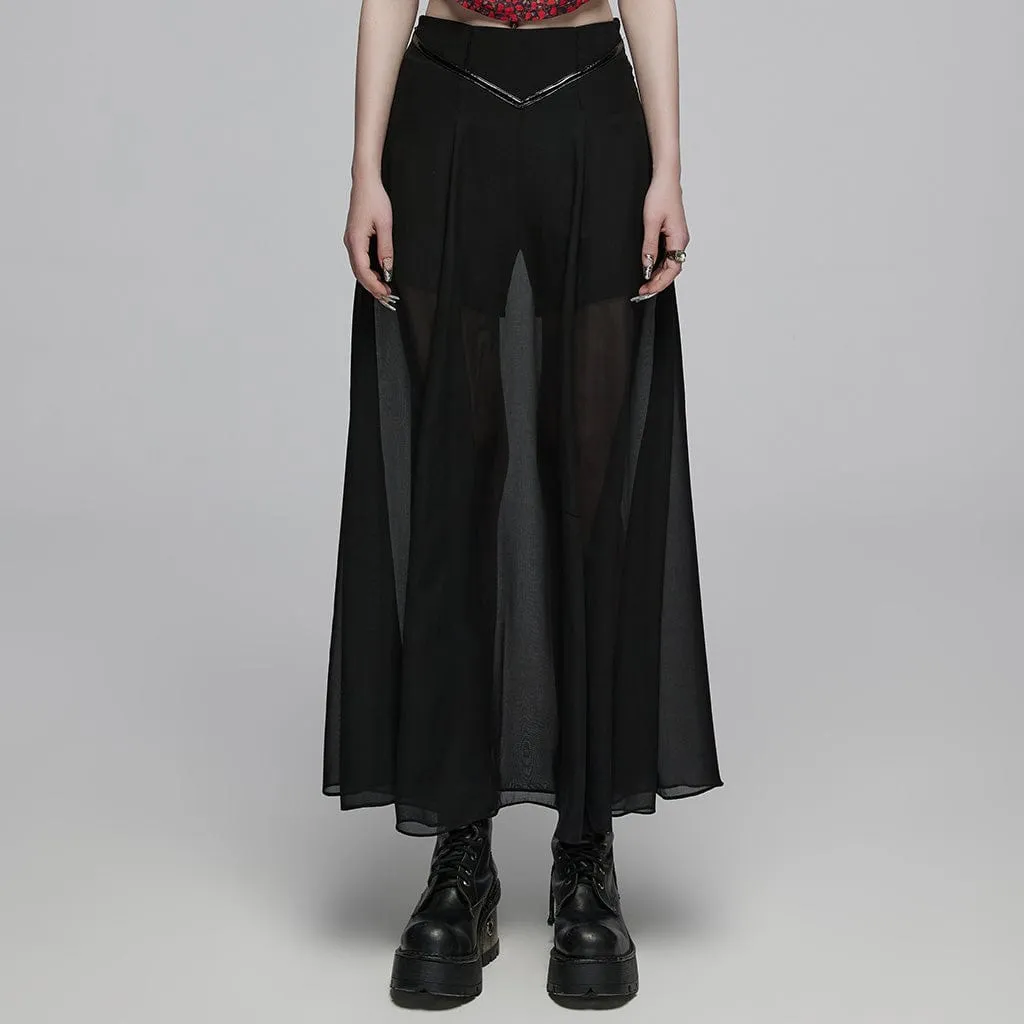 Women's Gothic Double-layered High-waisted Skirt