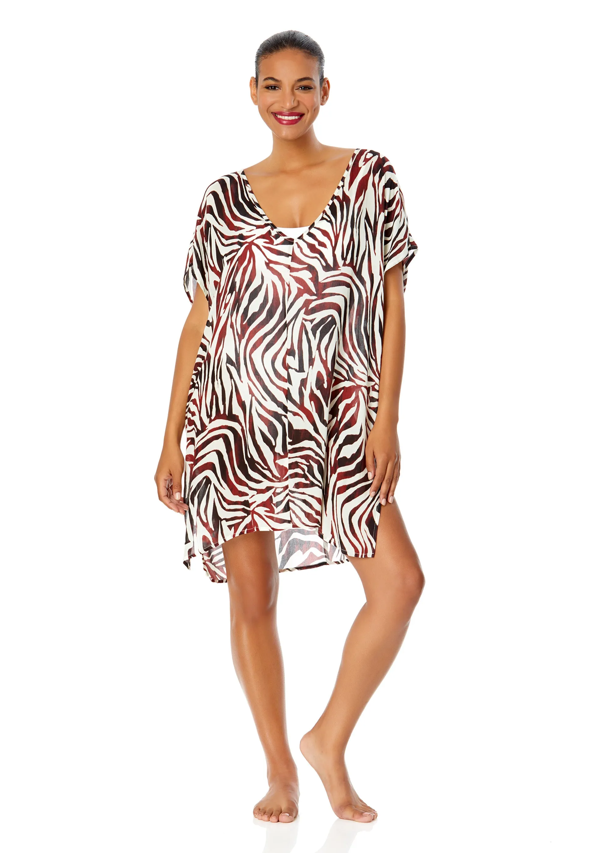 Women's Tiger Dance Easy Tunic Swimsuit Cover Up