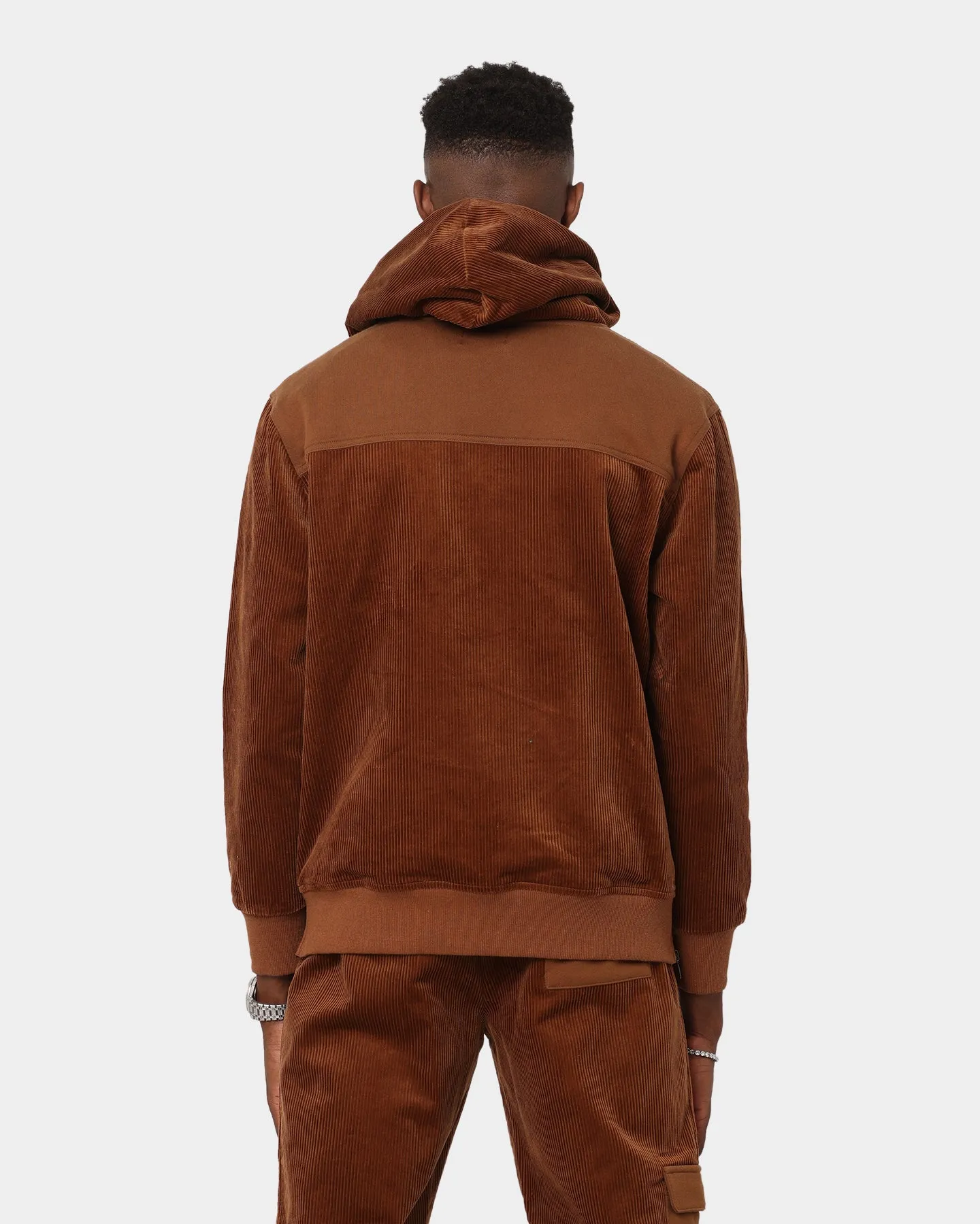 XXIII Matias Cord Hoodie Brown