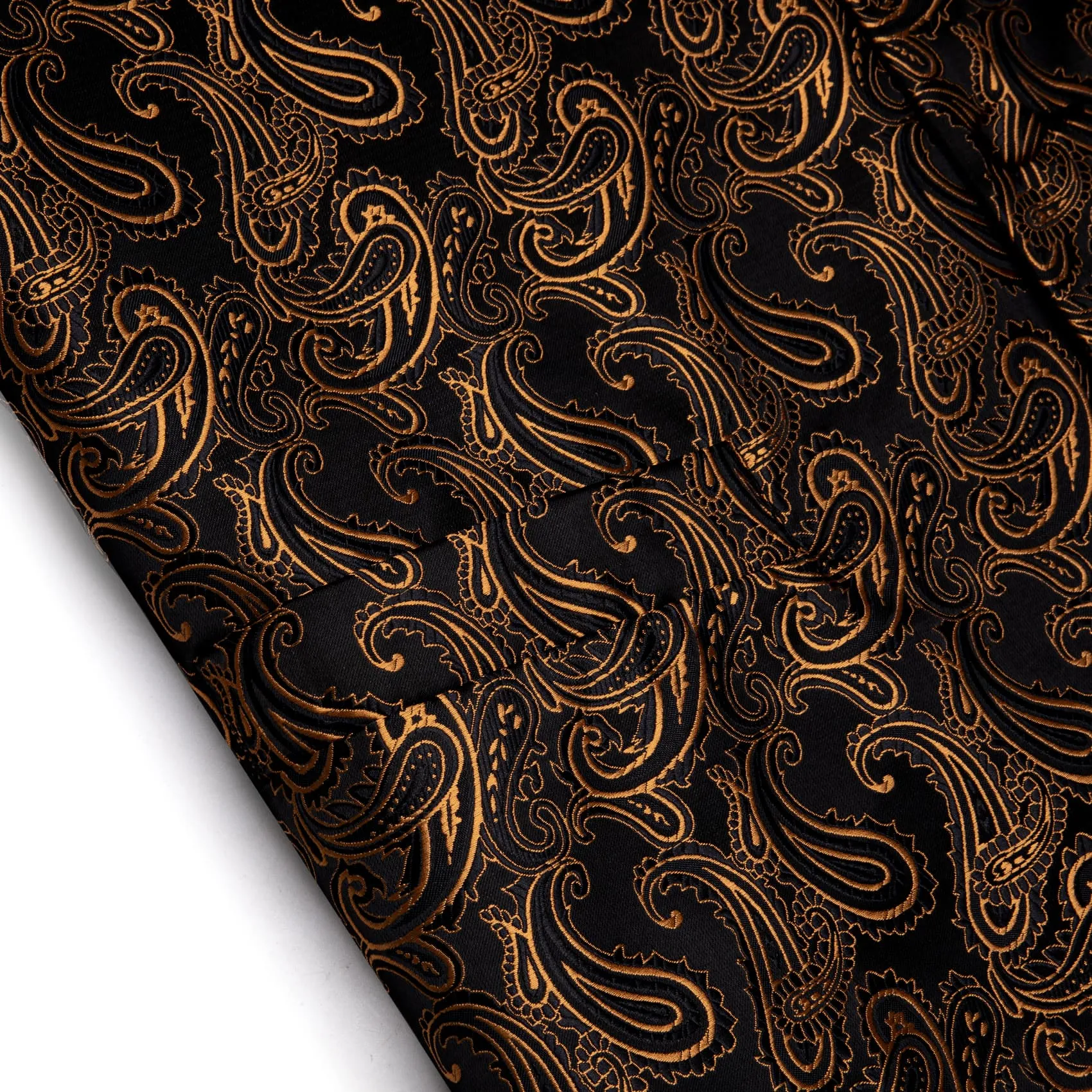 YourTies Brown Paisley Sleeveless Wedding Vest Necktie Set for Men